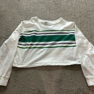 Green Stripe Crop